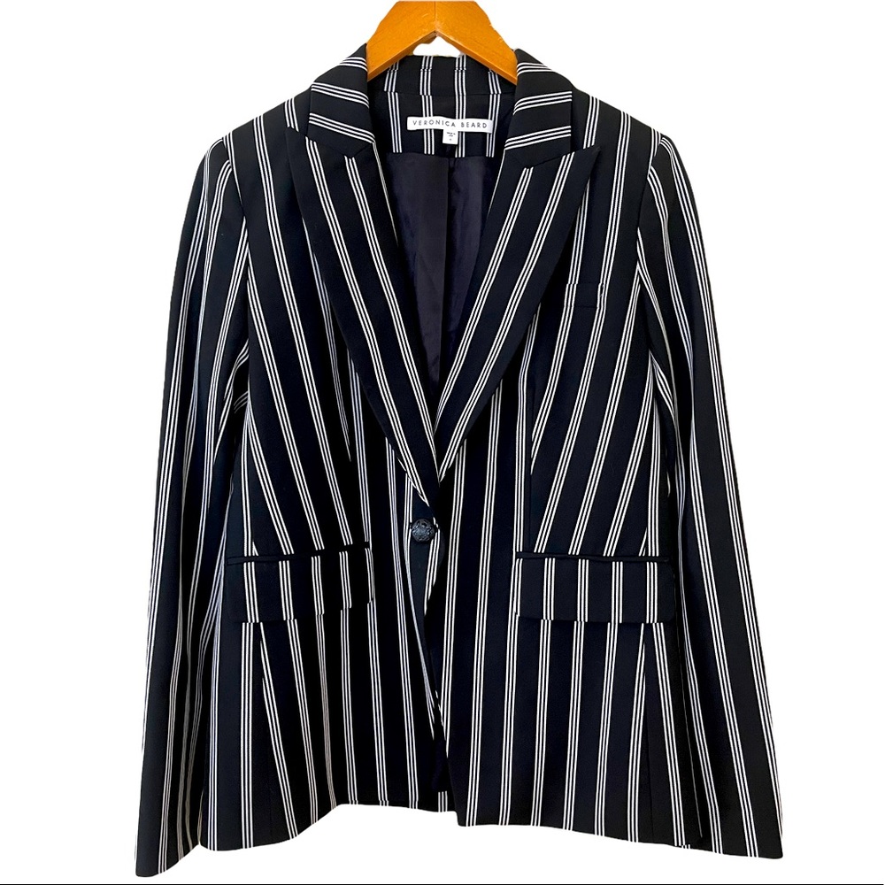 Veronica Beard petra stripped twill blazer jacket